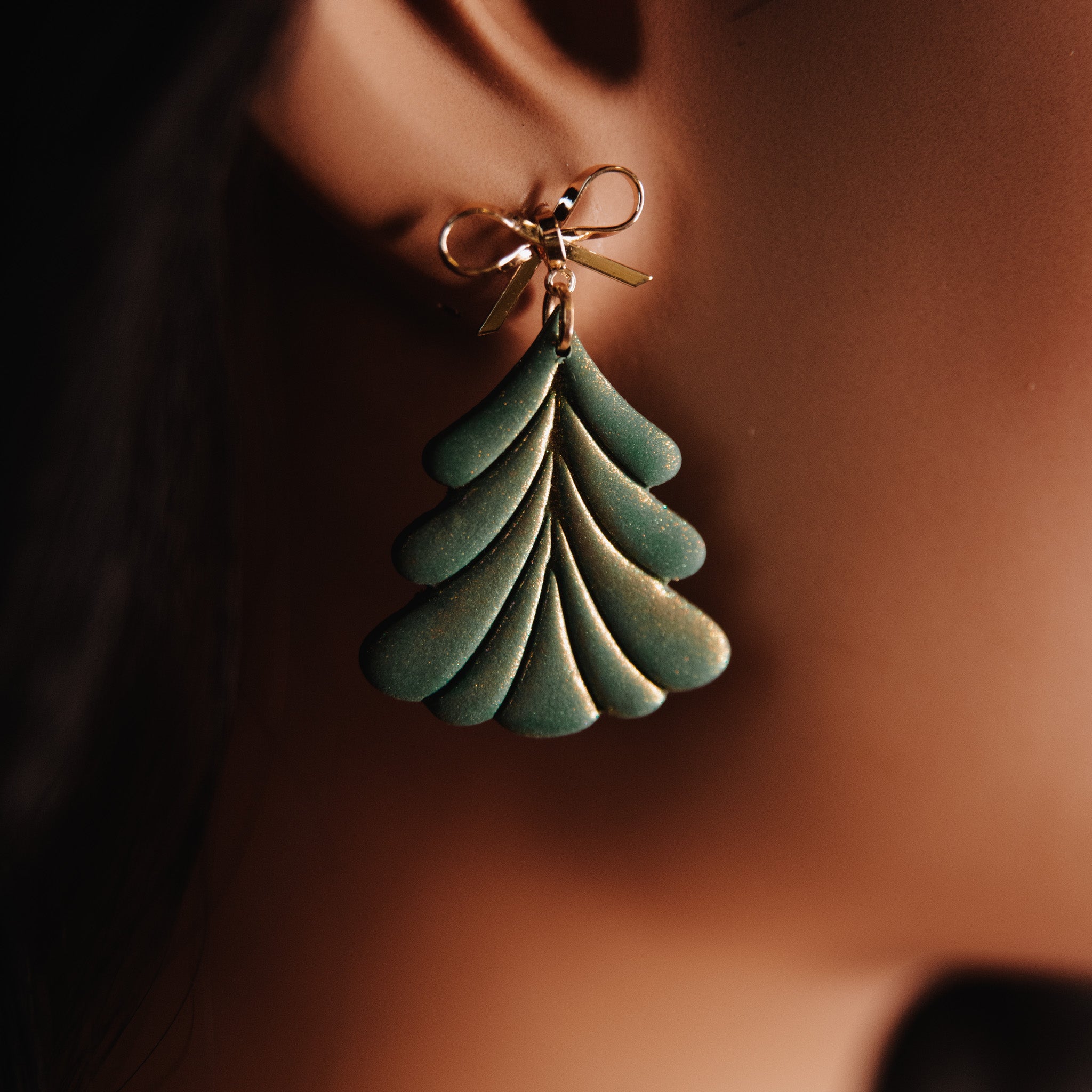 Twinkling Tree Holiday Earrings