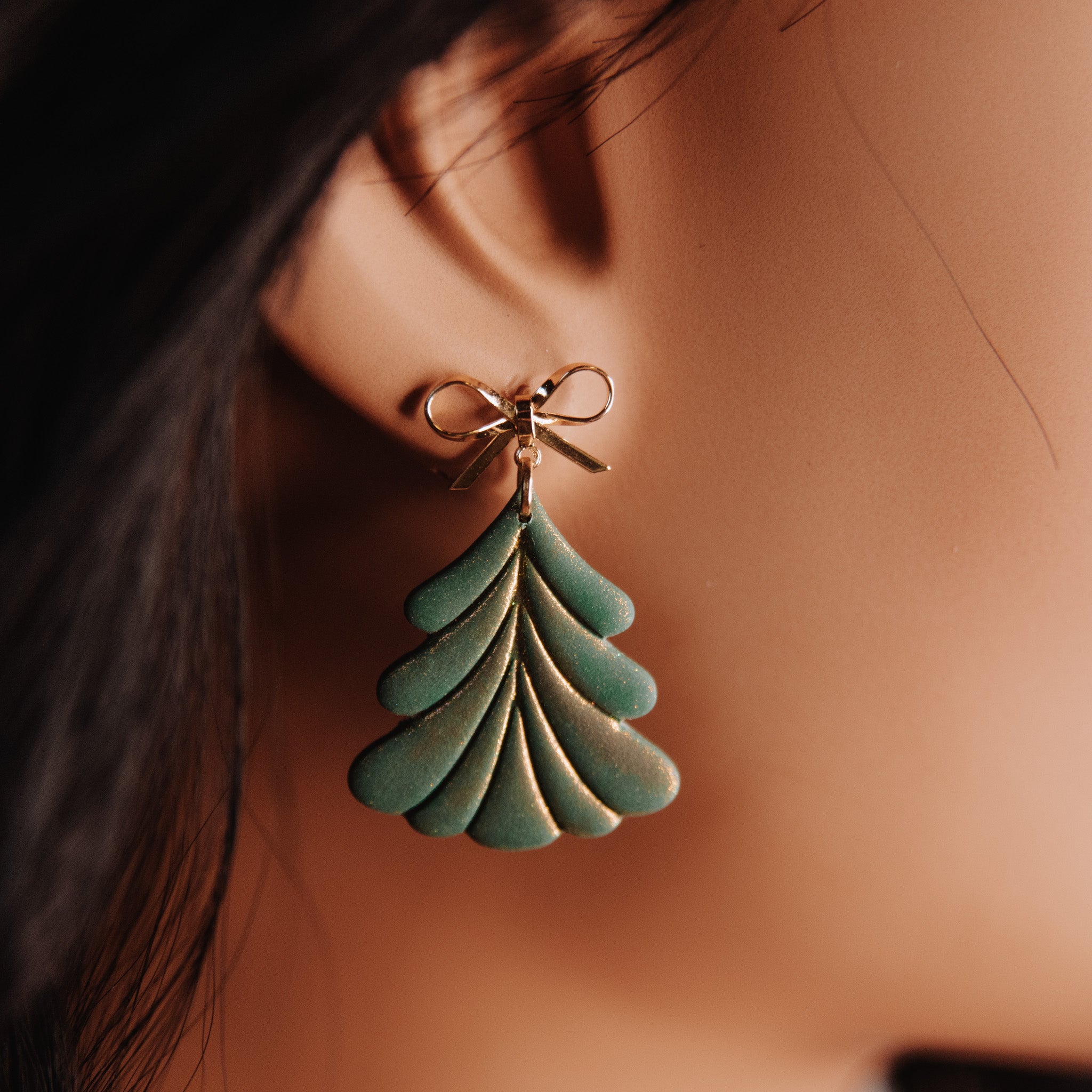 Twinkling Tree Holiday Earrings