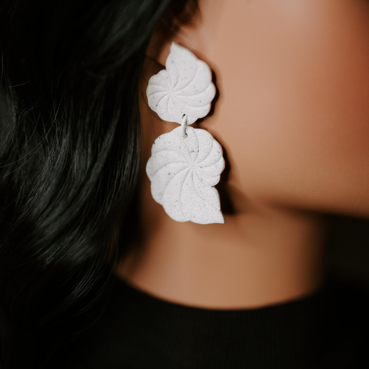 Seashell Dangle Textured Earrings