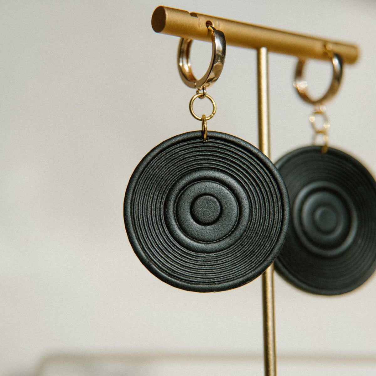 Vinyl Records | Polymer Clay Statement Earrings