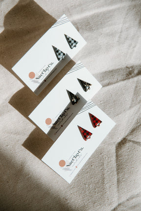 Holiday Tree Studs | Polymer Clay Earrings