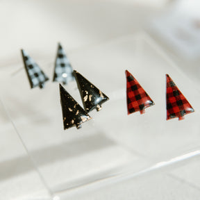 Holiday Tree Studs | Polymer Clay Earrings