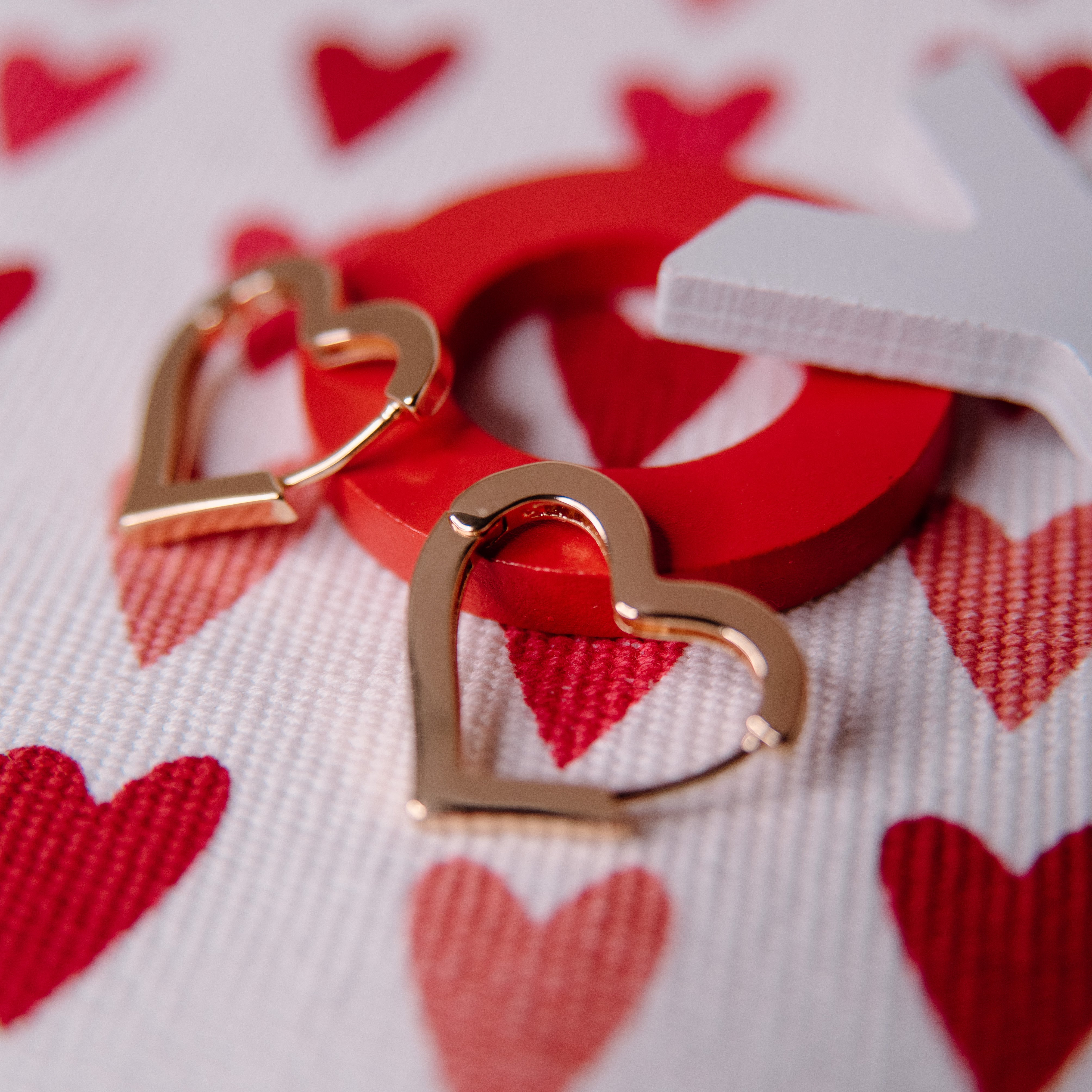 Heart of Gold Huggie Earrings