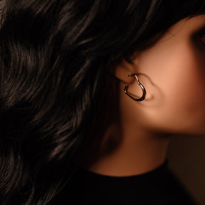 Gold Heart Hoop Earrings