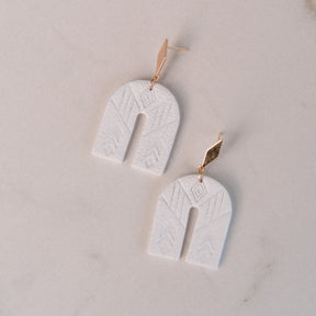 Arched Aztec Dangle Earrings