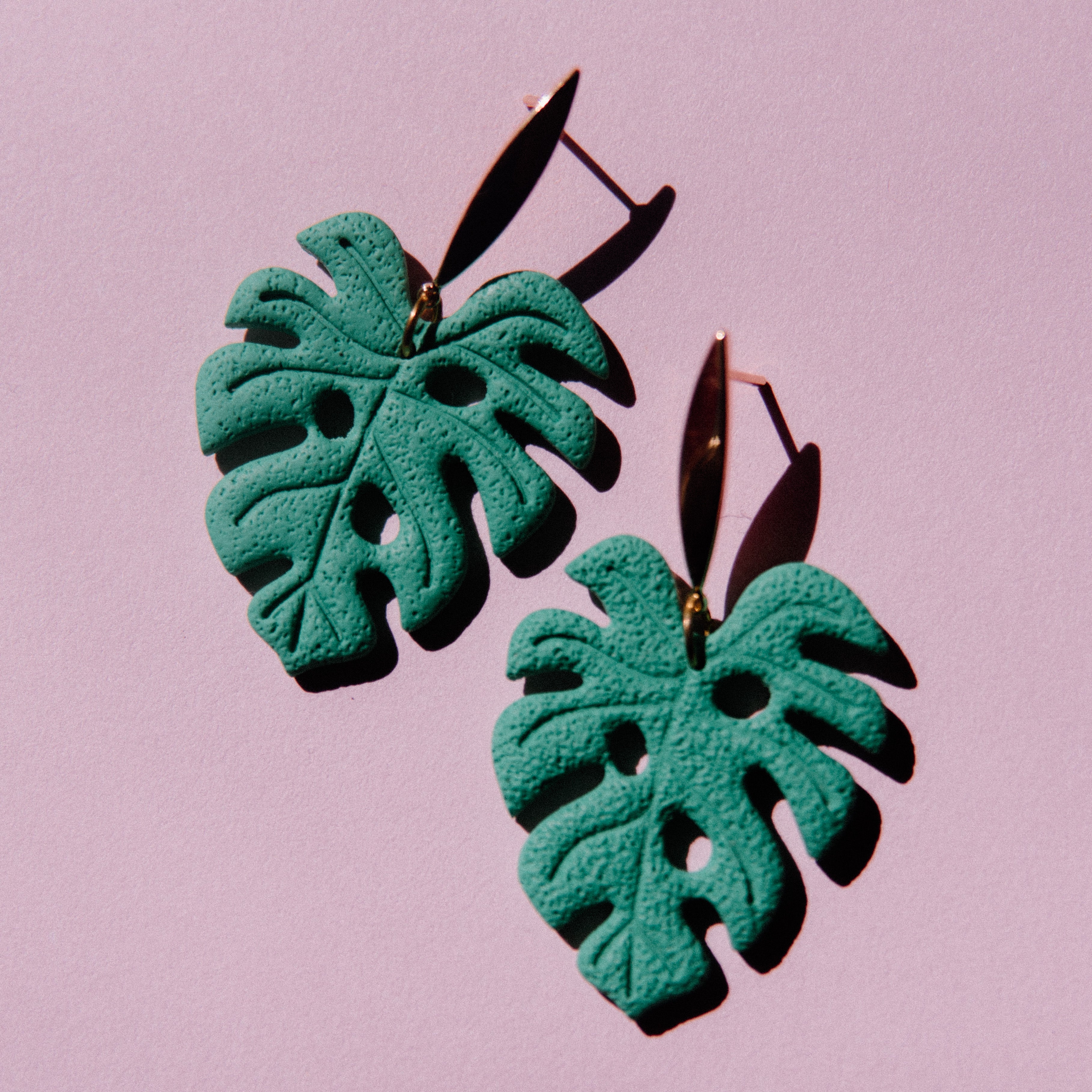 Monstera Dangle Earrings