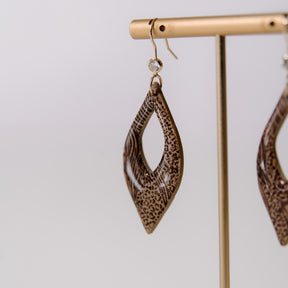 Safari Print Dangle Drop Earrings