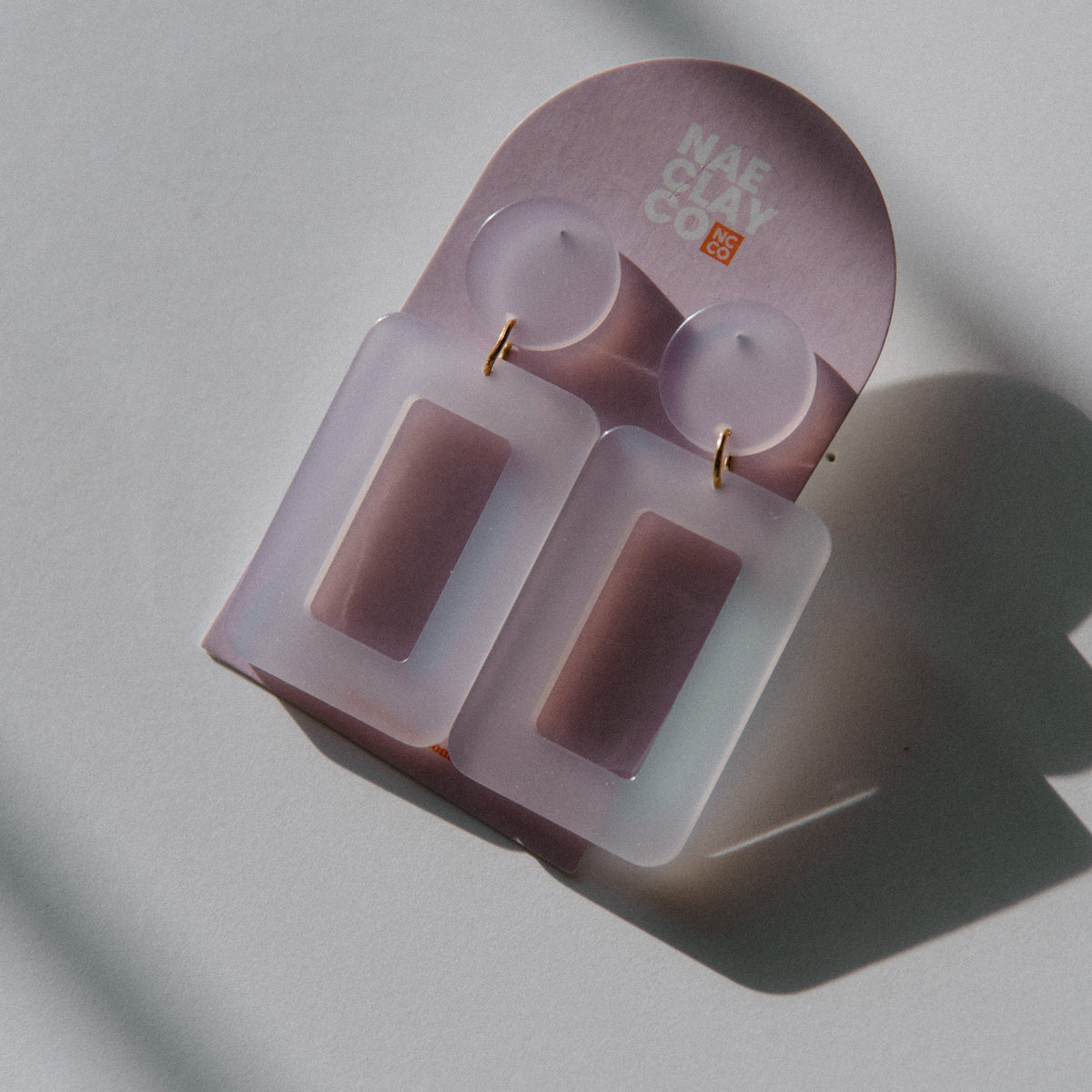 Acrylic Pastel Squared Dangle Earrings