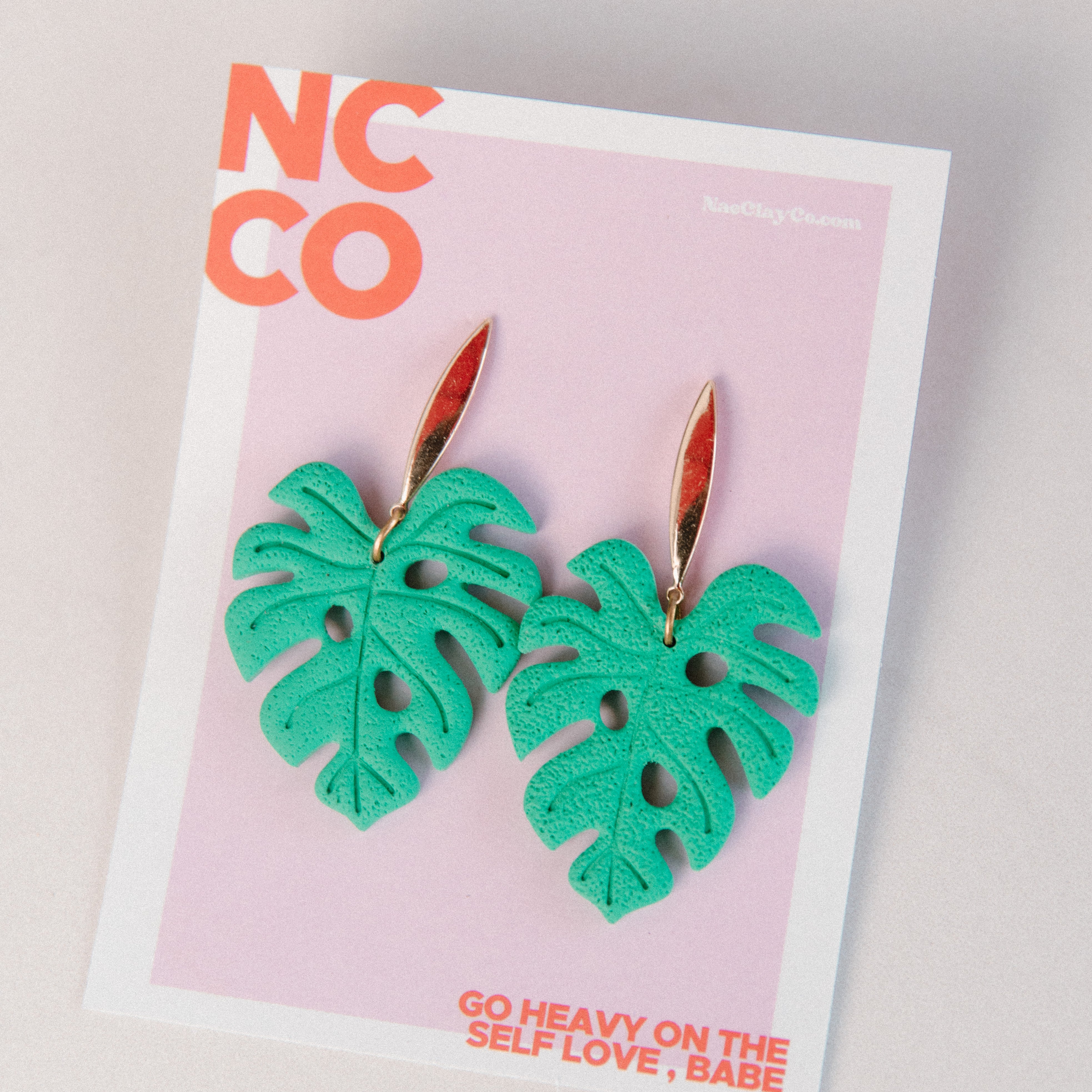 Monstera Dangle Earrings