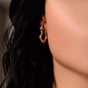 Heart of Gold Huggie Earrings
