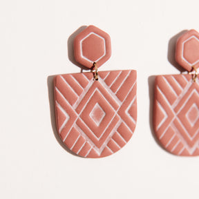 Southwest-Inspired Stamped Dangle Earrings