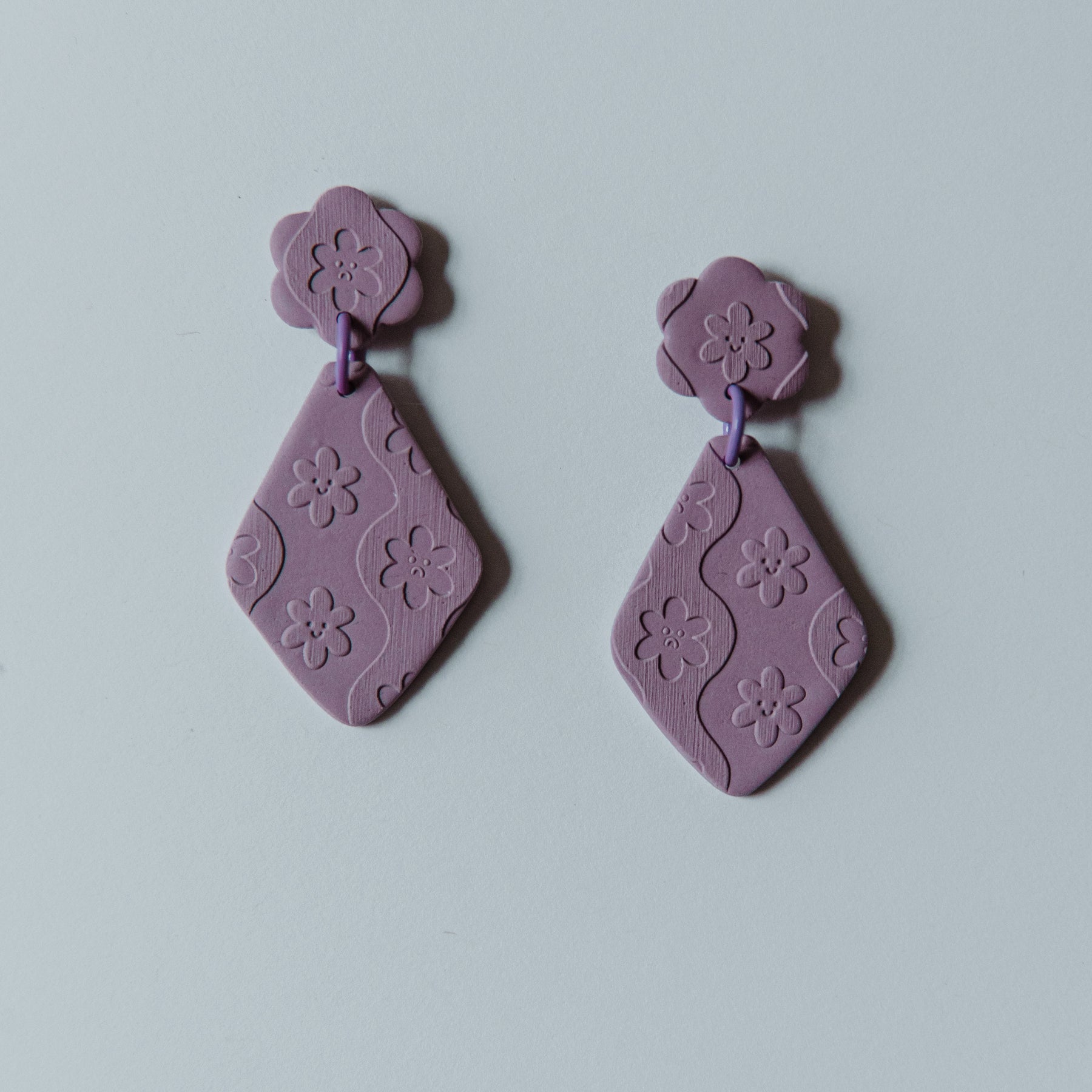 Moody Lilac Dangle Earrings