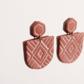 Southwest-Inspired Stamped Dangle Earrings
