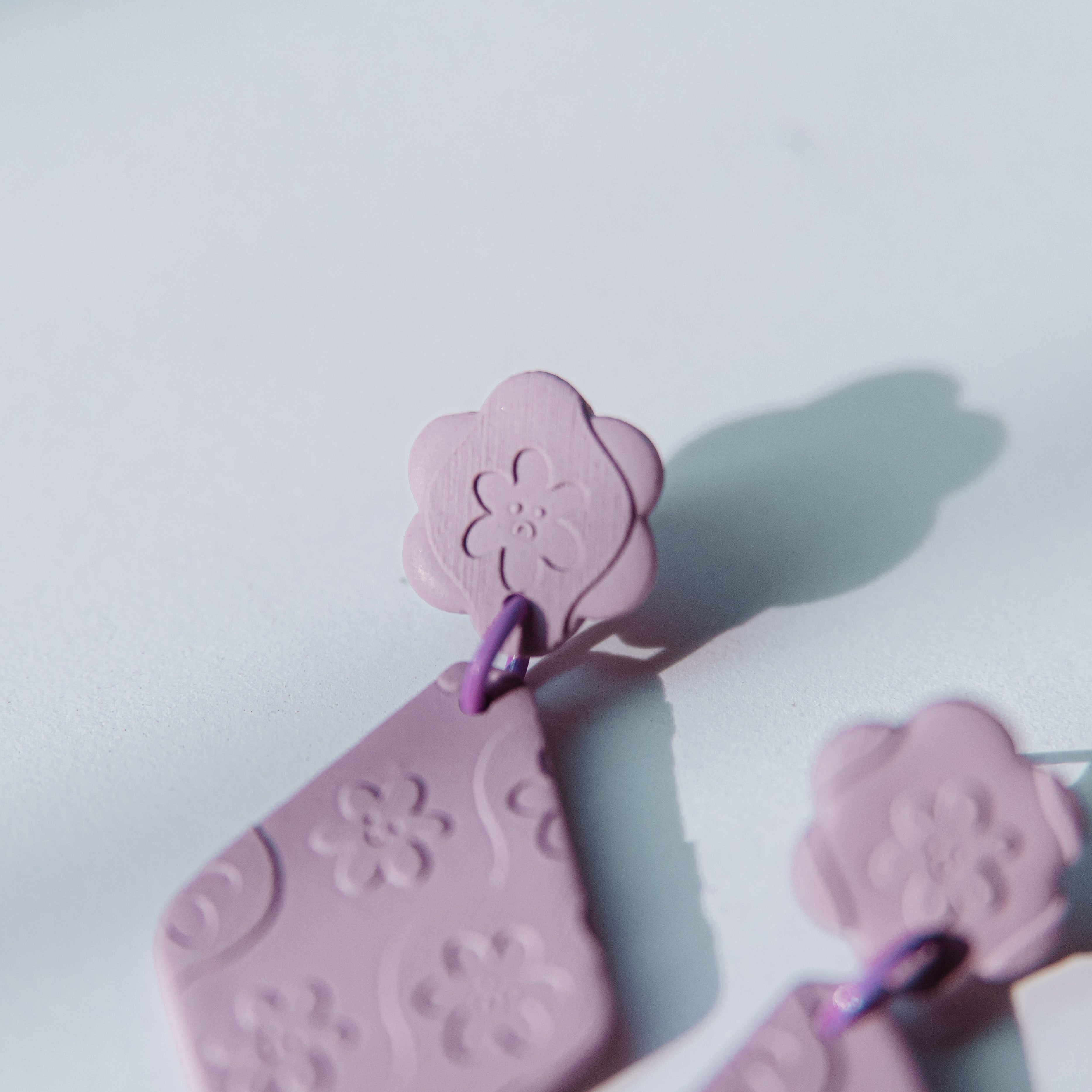 Moody Lilac Dangle Earrings