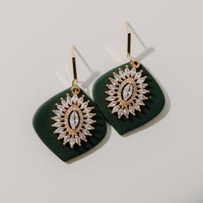 Glam Evergreen Drop Earrings