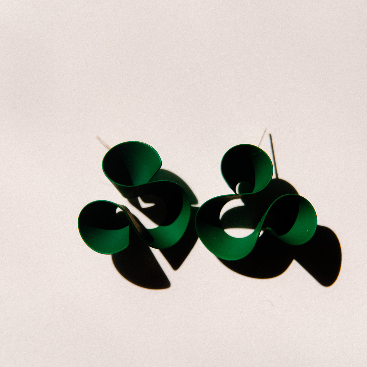 Modern Ribbon Post Earrings