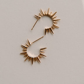 Spiked Gold Hoop Earring