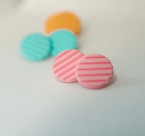 Ribbed Stud Earrings