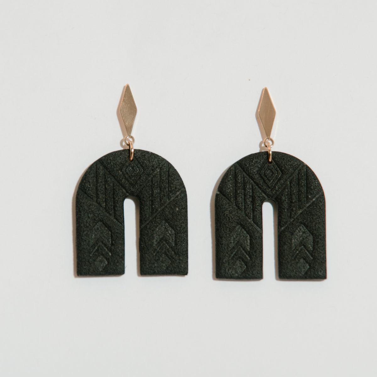 Arched Aztec Dangle Earrings