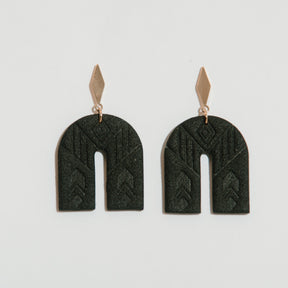 Arched Aztec Dangle Earrings