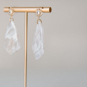 Marbled Quartz Dangle Drop Earrings