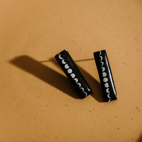 Moon Phase Stud Earrings