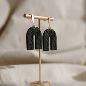 Arched Aztec Dangle Earrings