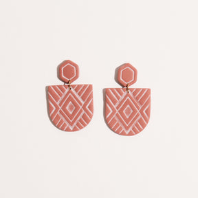 Southwest-Inspired Stamped Dangle Earrings