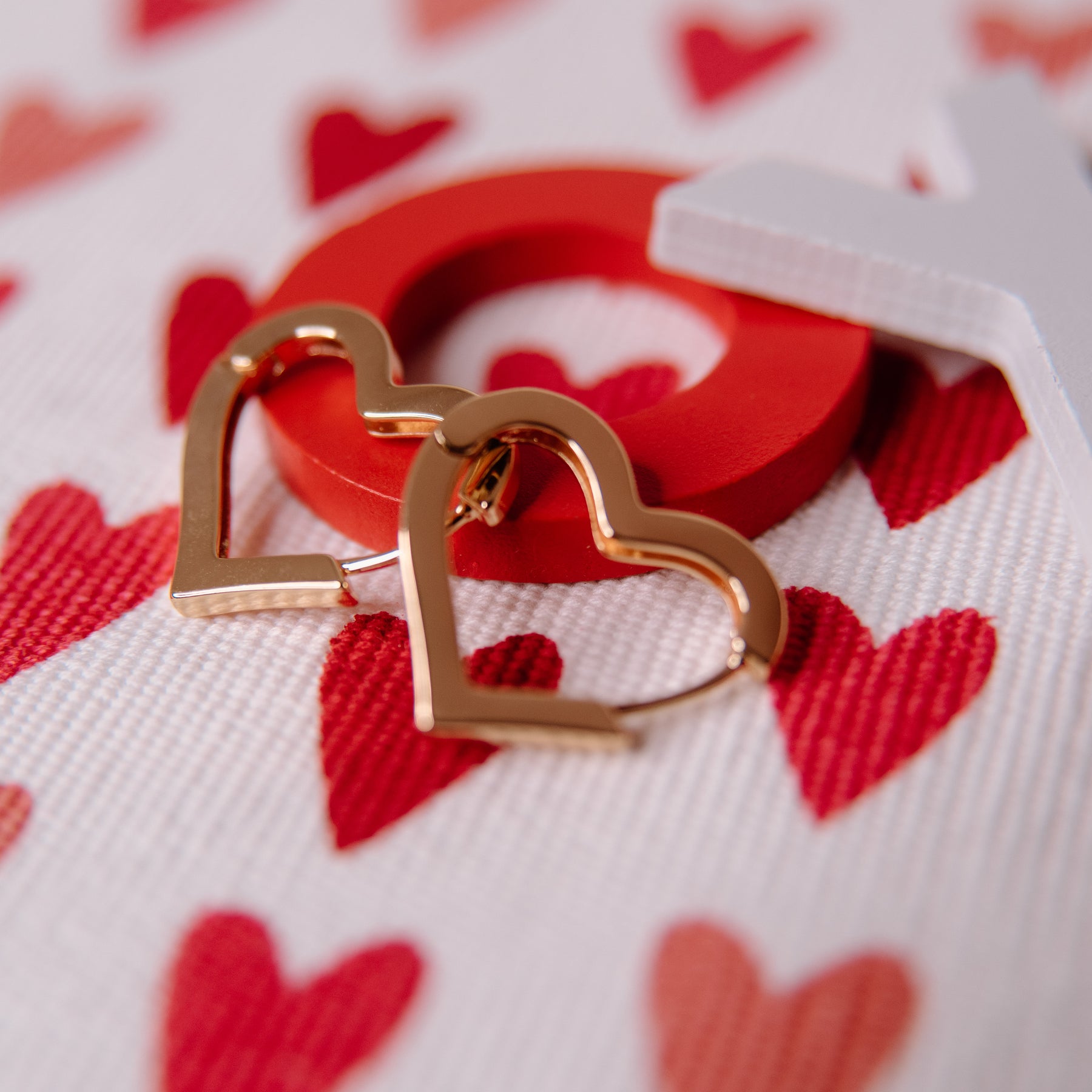 Heart of Gold Huggie Earrings